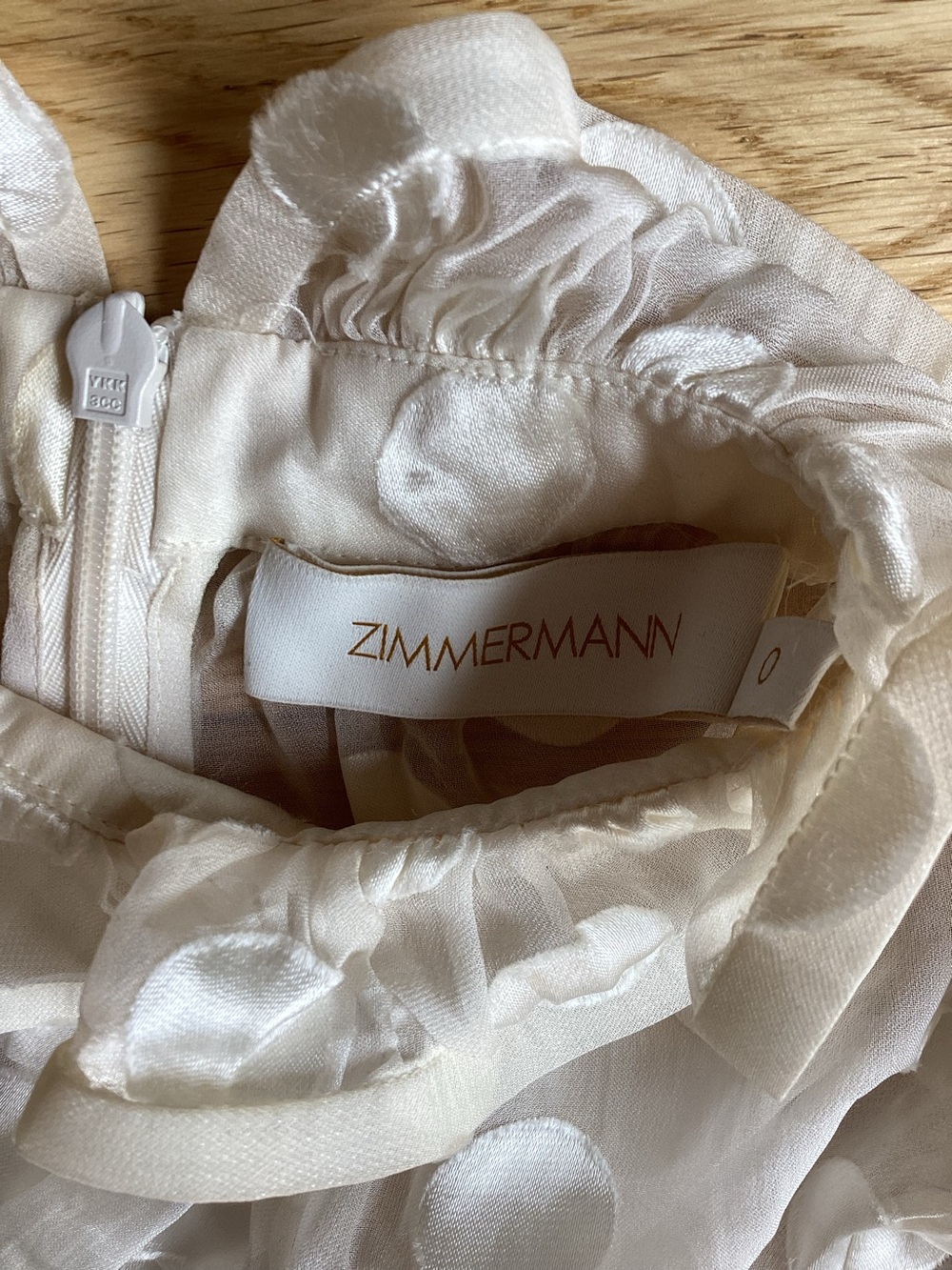 Zimmermann Cream ecru Polka Dot Ruffle Tiered Midi dress - Picture 7 of 12